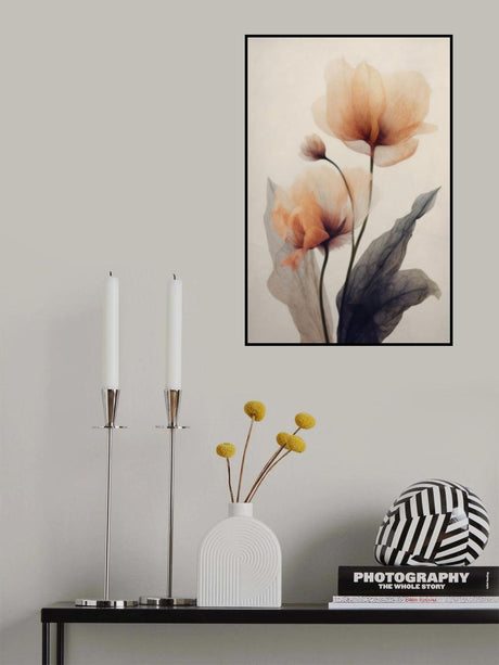 Parchment Flowers No 6 Poster och Canvastavla