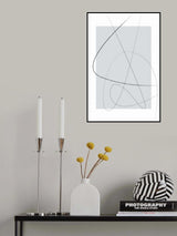 Gray Abstracta Poster och Canvastavla