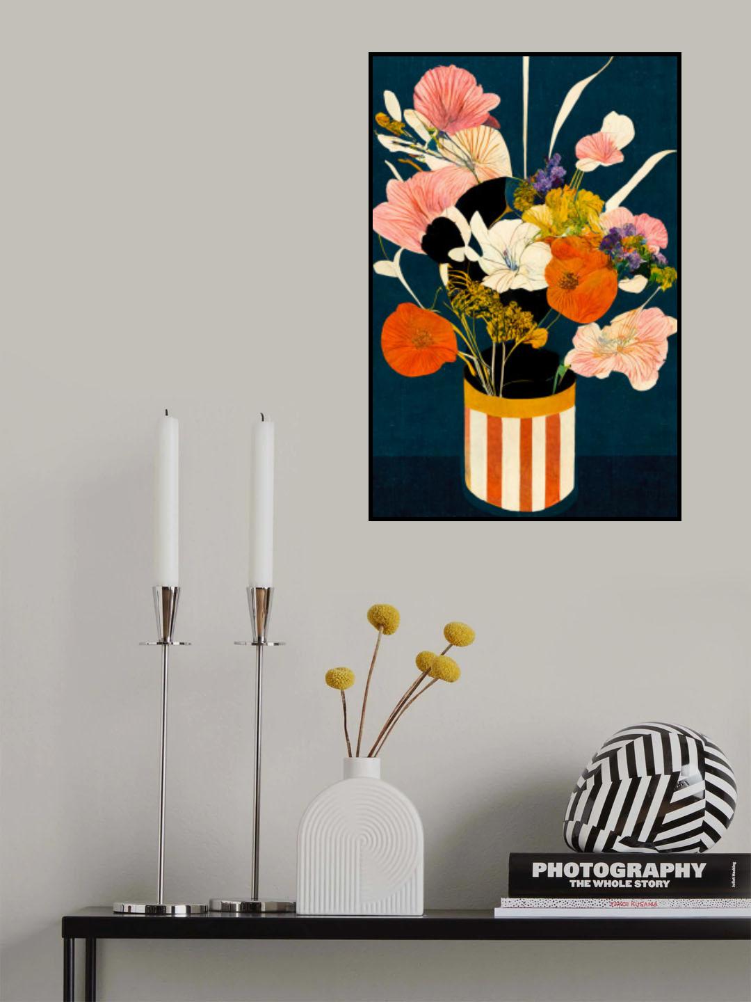 Flowers At Night Poster och Canvastavla