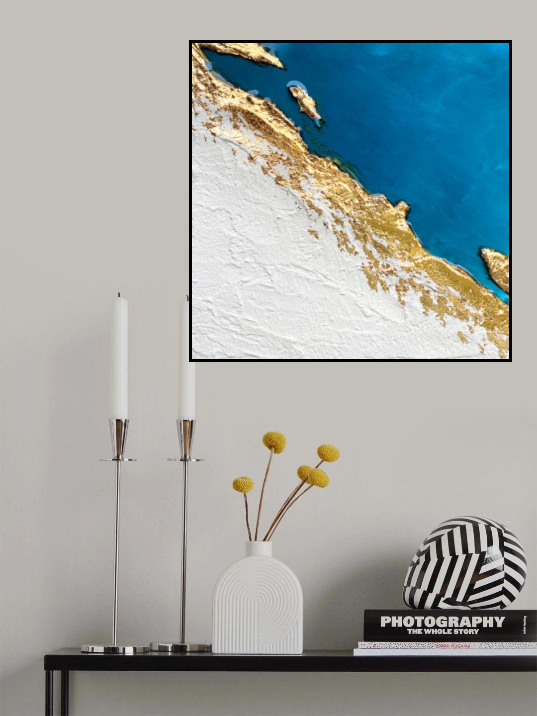 Frozen Golden Ocean 1 Poster och Canvastavla