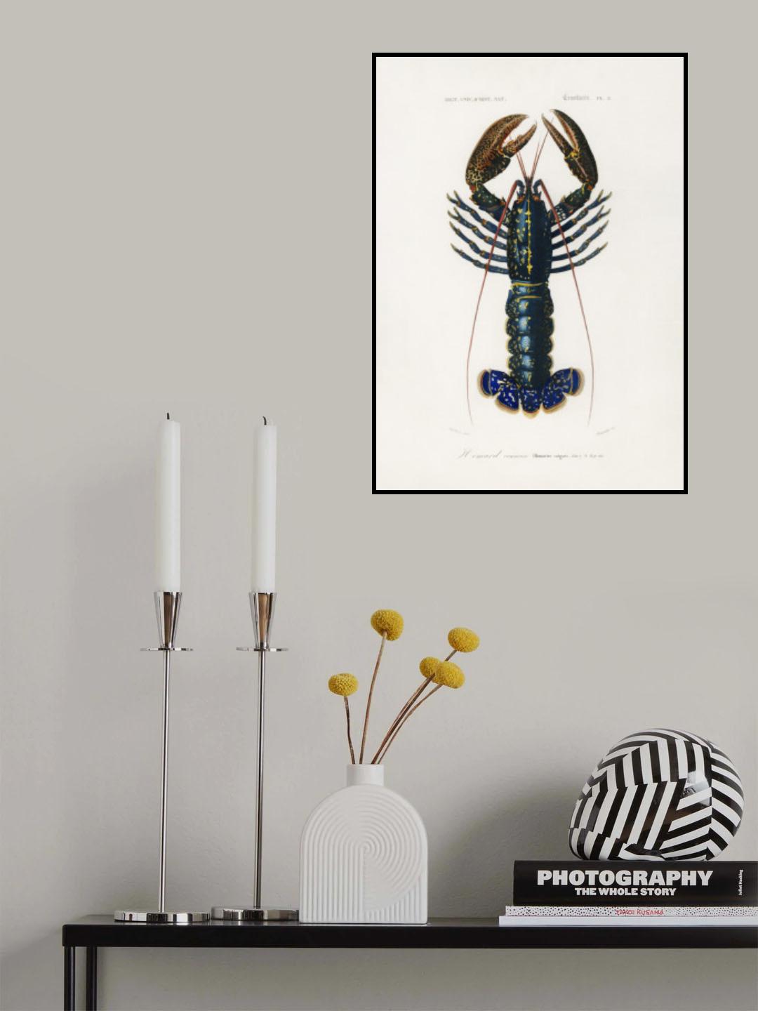 Crimson Crawfish Poster och Canvastavla