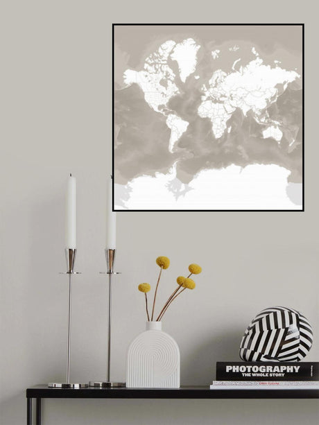 Orien world map Poster och Canvastavla