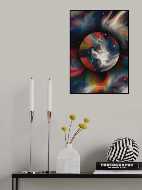 Cosmic Black Hole Planet Poster och Canvastavla