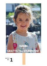 Studentskylt och studentplakat i Halmstad